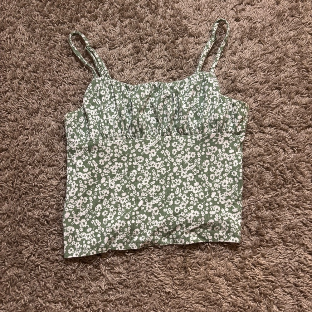 Floral Green Women's Top